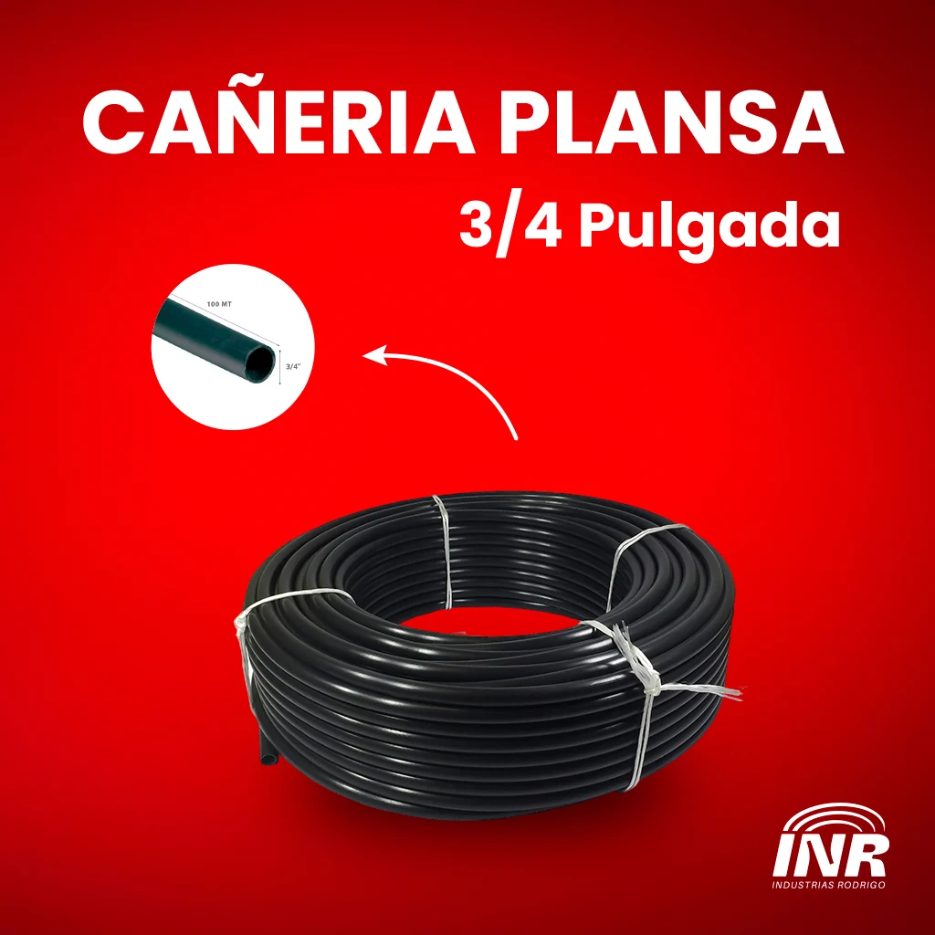 Cañería Plansa de tres cuartos de pulgada